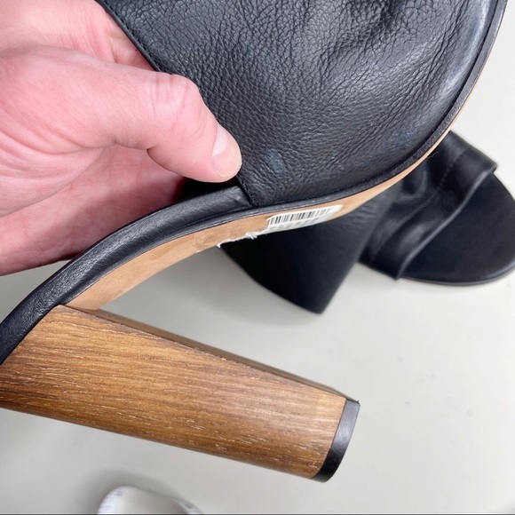 Vince Addie Leather Slingback Block Heel Sandal Black Women’s Size 9.5 - Picture 12 of 13
